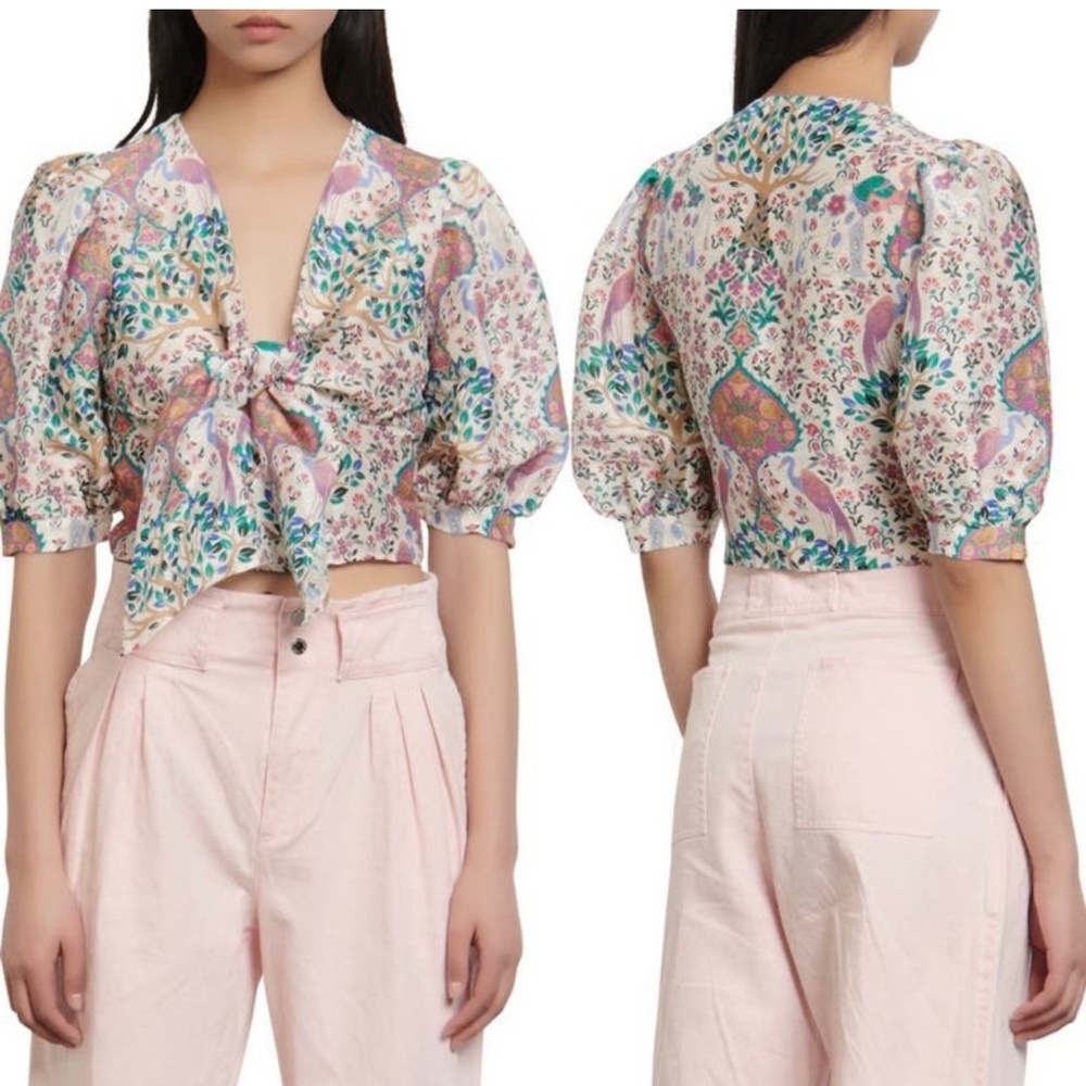 Sandro Iram floral crop top Size 2 medium